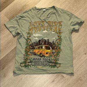 Electric Pink Love Ride Festival Graphic Tee